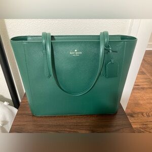 NWT Kate spade Schuyler medium tote shoulder bag saffiano pvc deep jade green
